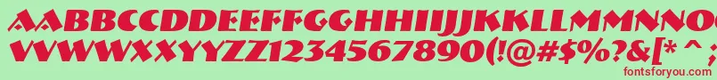 ABremenBolditalic Font – Red Fonts on Green Background