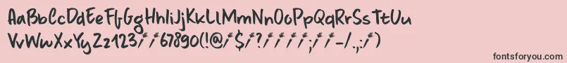 DkCarrotJuice-Schriftart – Schwarze Schriften auf rosa Hintergrund