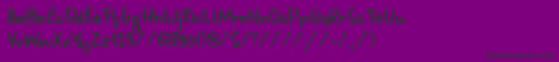 DkCarrotJuice Font – Black Fonts on Purple Background