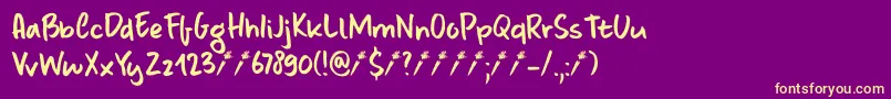 More about DkCarrotJuice Font DkCarrotJuice Font – Yellow Fonts on Purple Background