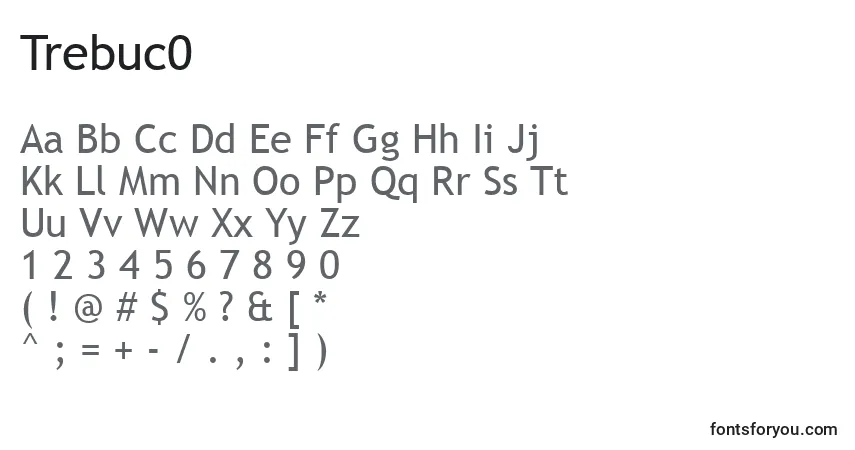 Police Trebuc0 - Alphabet, Chiffres, Caractères Spéciaux