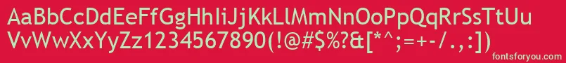 Trebuc0 Font – Green Fonts on Red Background