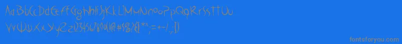 PoseidonAoe-Schriftart – Graue Schriften auf blauem Hintergrund