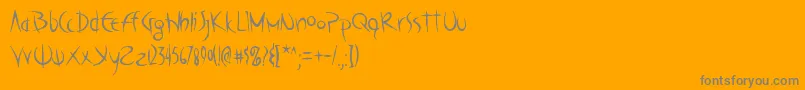 PoseidonAoe-Schriftart – Graue Schriften auf orangefarbenem Hintergrund