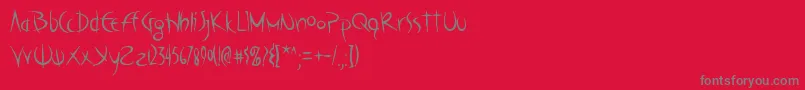 PoseidonAoe Font – Gray Fonts on Red Background