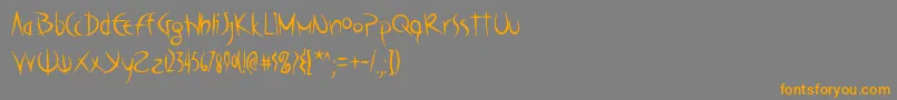 PoseidonAoe Font – Orange Fonts on Gray Background
