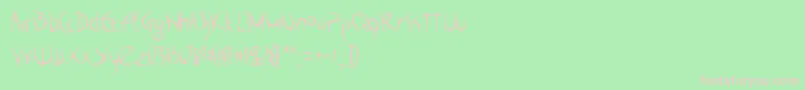 PoseidonAoe Font – Pink Fonts on Green Background