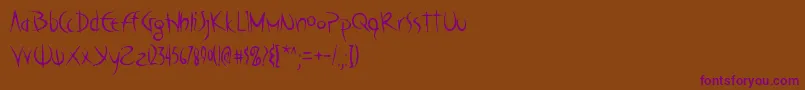 PoseidonAoe Font – Purple Fonts on Brown Background