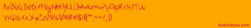 PoseidonAoe Font – Red Fonts on Orange Background
