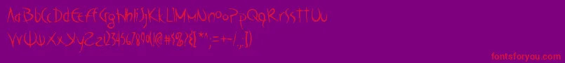 PoseidonAoe Font – Red Fonts on Purple Background