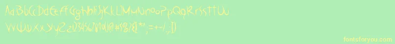 PoseidonAoe Font – Yellow Fonts on Green Background