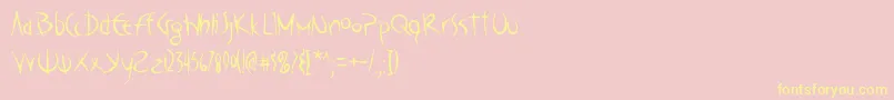 PoseidonAoe Font – Yellow Fonts on Pink Background