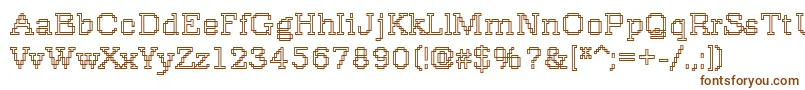 Rough13Bold-fontti – ruskeat fontit valkoisella taustalla