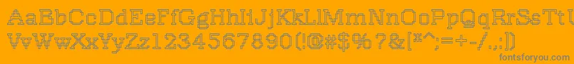 Rough13Bold-Schriftart – Graue Schriften auf orangefarbenem Hintergrund
