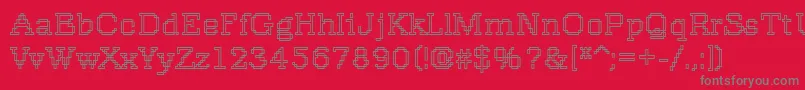Rough13Bold Font – Gray Fonts on Red Background