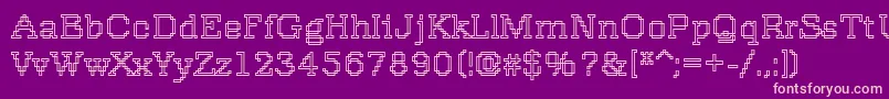 Rough13Bold Font – Pink Fonts on Purple Background