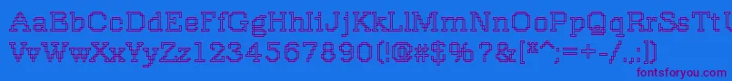 Шрифт Rough13Bold – фиолетовые шрифты на синем фоне
