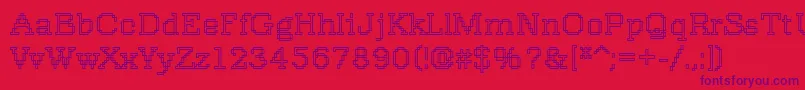 Rough13Bold Font – Purple Fonts on Red Background