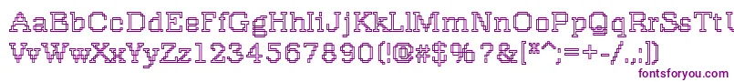 Шрифт Rough13Bold – фиолетовые шрифты