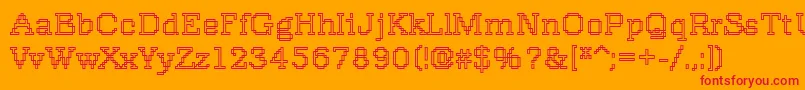 フォントRough13Bold – オレンジの背景に赤い文字