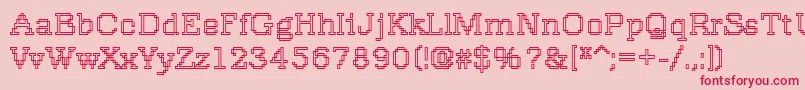 Rough13Bold Font – Red Fonts on Pink Background