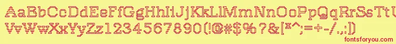 Rough13Bold Font – Red Fonts on Yellow Background