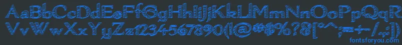 Pamelorii Font – Blue Fonts on Black Background