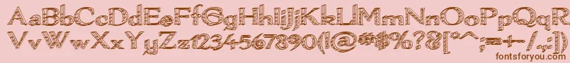 Pamelorii Font – Brown Fonts on Pink Background