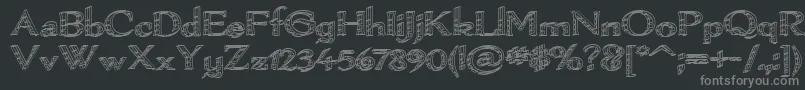 Pamelorii Font – Gray Fonts on Black Background