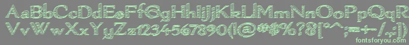 Pamelorii Font – Green Fonts on Gray Background