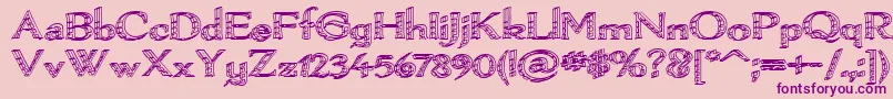 Pamelorii Font – Purple Fonts on Pink Background