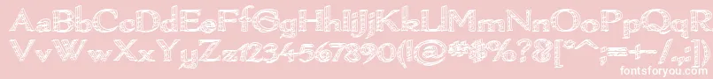 Pamelorii Font – White Fonts on Pink Background