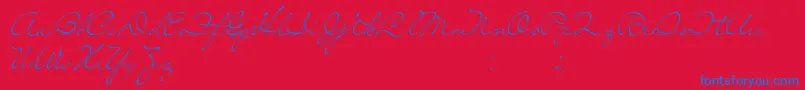 SoLonely Font – Blue Fonts on Red Background