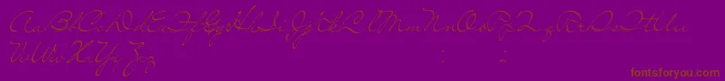 SoLonely-Schriftart – Braune Schriften auf violettem Hintergrund