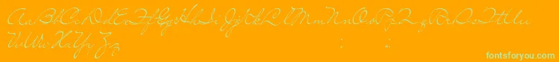 SoLonely Font – Green Fonts on Orange Background