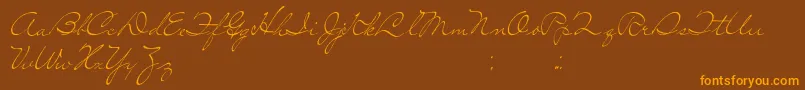 SoLonely Font – Orange Fonts on Brown Background