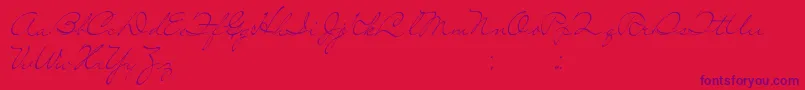 SoLonely Font – Purple Fonts on Red Background