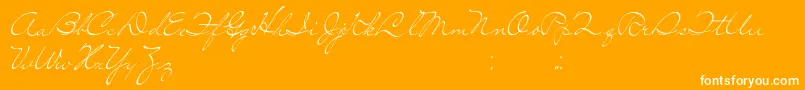 SoLonely-Schriftart – Weiße Schriften auf orangefarbenem Hintergrund