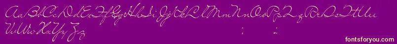 SoLonely-Schriftart – Gelbe Schriften auf violettem Hintergrund