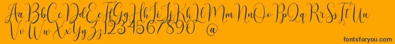 AsyielaDemo Font – Black Fonts on Orange Background