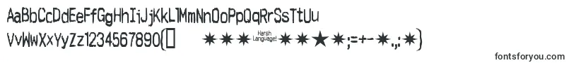 Harshlanguage-fontti – TTF-fontit