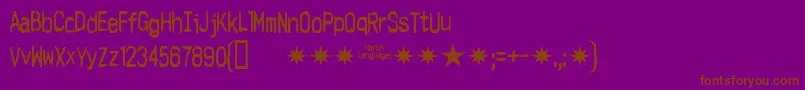 Harshlanguage Font – Brown Fonts on Purple Background
