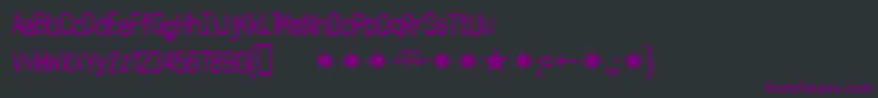 Шрифт Harshlanguage – фиолетовые шрифты на чёрном фоне