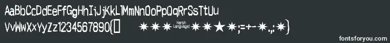 Harshlanguage-fontti – valkoiset fontit