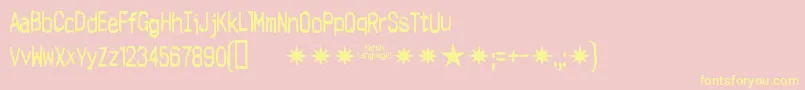 fuente Harshlanguage – Fuentes Amarillas Sobre Fondo Rosa