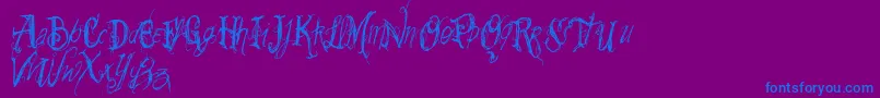 Vtks Summerland Font – Blue Fonts on Purple Background