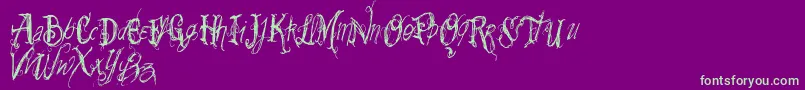 Vtks Summerland Font – Green Fonts on Purple Background