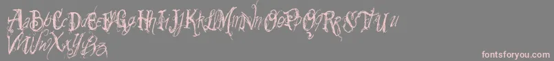 Шрифт Vtks Summerland – розовые шрифты на сером фоне