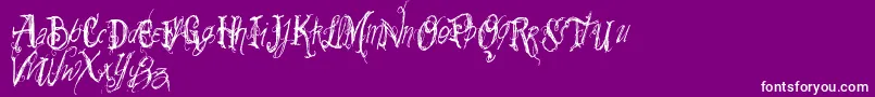 Vtks Summerland-Schriftart – Weiße Schriften auf violettem Hintergrund