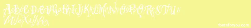 Vtks Summerland Font – White Fonts on Yellow Background